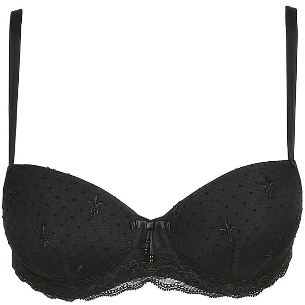 NWT Marie Jo SET Eirin Padded Underwire Balcony Bra 32D Panty Fleur de Lis Lace - Picture 3 of 16
